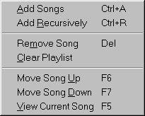 Playlist Menu